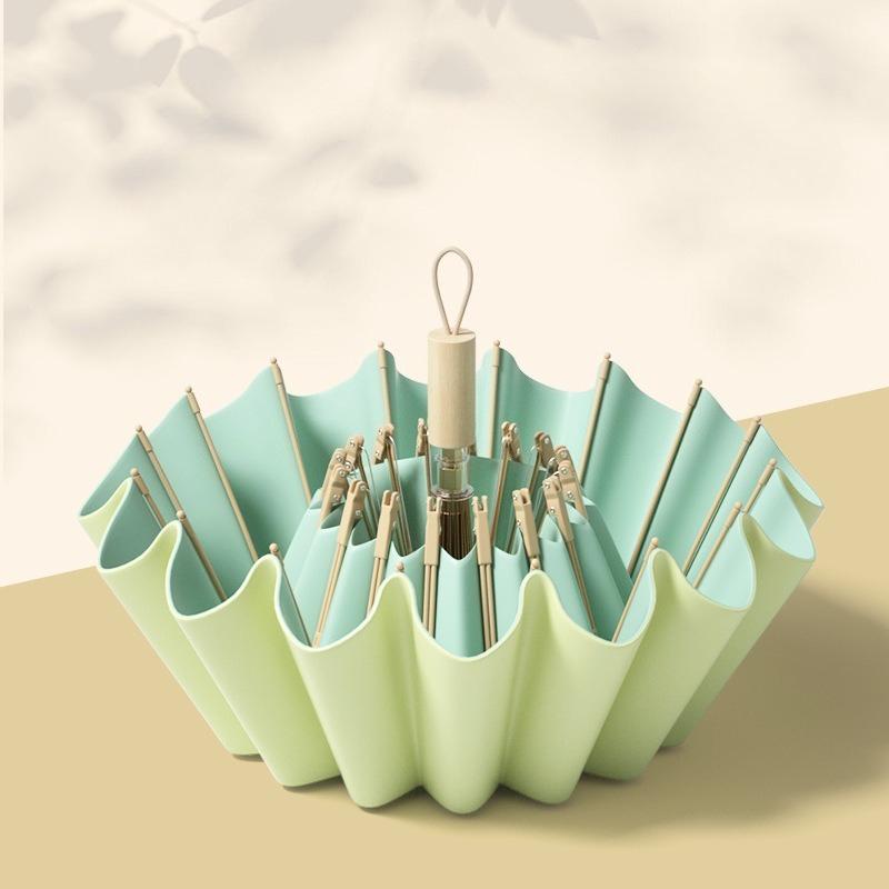 Folding umbrella for women dual use sun protection and UV protection Sun umbrella with increased reinforcement and thickening
