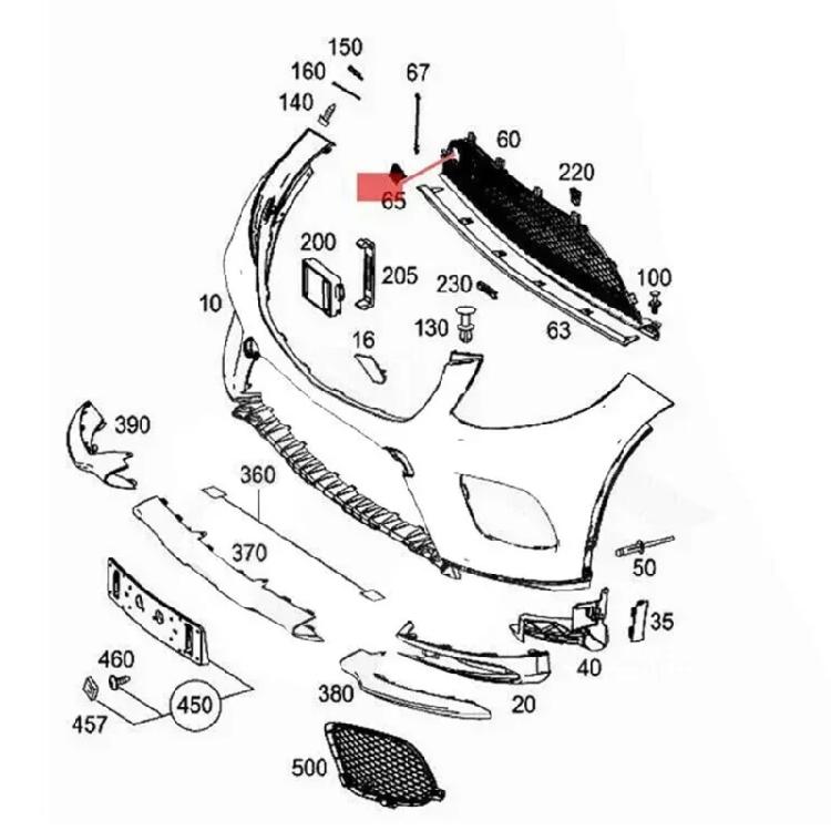 Tow Hook Cover 2928855722 For W292 2015-2019 Front Bumper Tow Hook Cover Black Plastic Cover