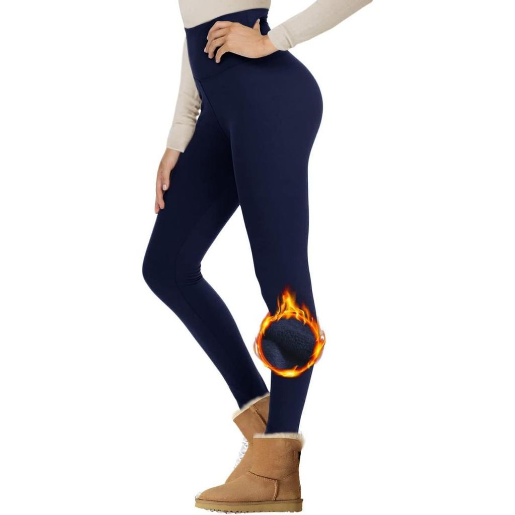 Women's High Waist Leggings Slim Fit Thermal Fleece Lined Yoga Pants For Winter Sports Workout