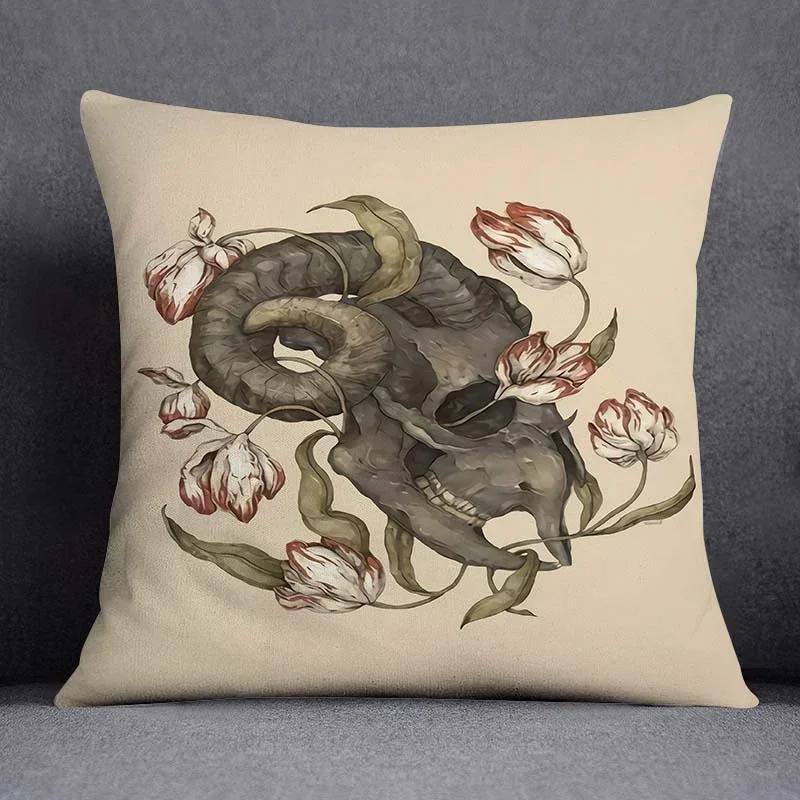 Forest Animal Series Decorative Pattern Pillowcase Living Room Sofa Bedroom Home Decoration Pillowcase Car Decoration Cushion
