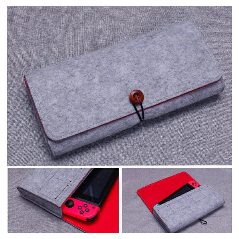 Ultra Slim Felt Pouch Carrying Case Compatible With Nintendo Switch Lite Game Accessories Portable Handheld Case Storage Bag