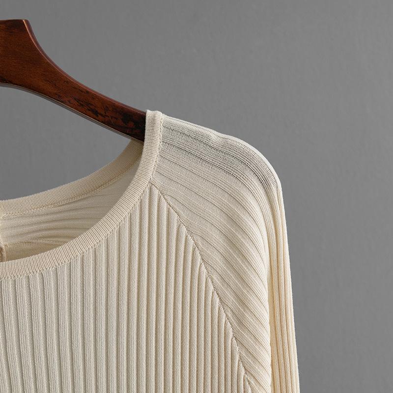 Fall Winter Lazy Wind Loose O-Neck Sweater Dress Women's Long Sleeve Knit Wide Back Hollow Out Dresses