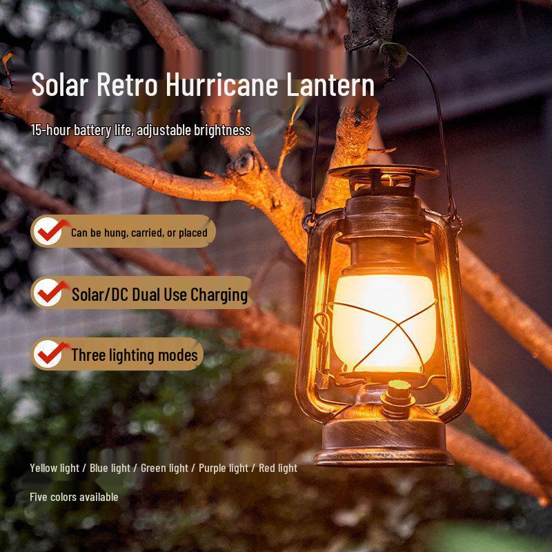 Rechargeable LED Camping Lantern - Dimmable, Handheld, Ideal for Outdoor Camping, Bars, Hotels, or Bedrooms.
