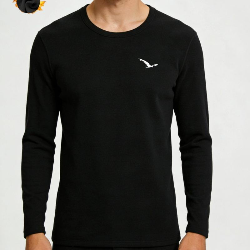 

Men s Dralon Crew Neck Top, Soft & Thermal, for Cold Weather Daily XXL чорний