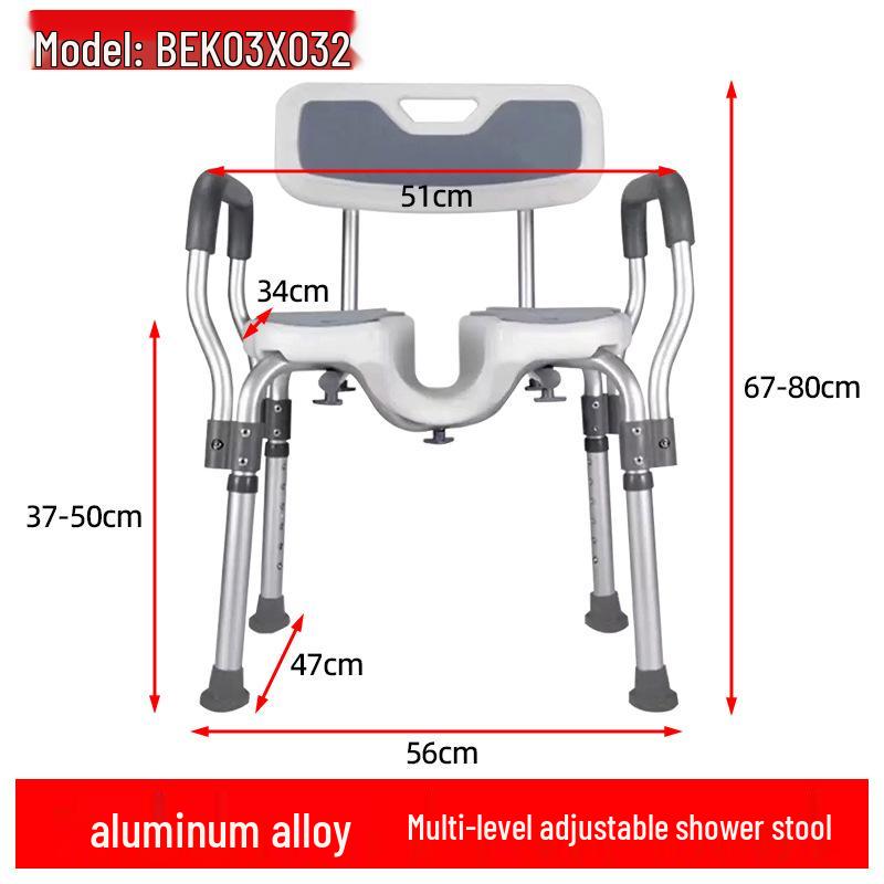 Elderly Non-Slip Bath Chair for Home: Safe and Comfortable Seat for Seniors, Disabled, and Pregnant Women