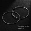 Geometric Metal Temperament Ring Punk Large Circle Ear Studs Hoop Earrings Fashion Jewelry