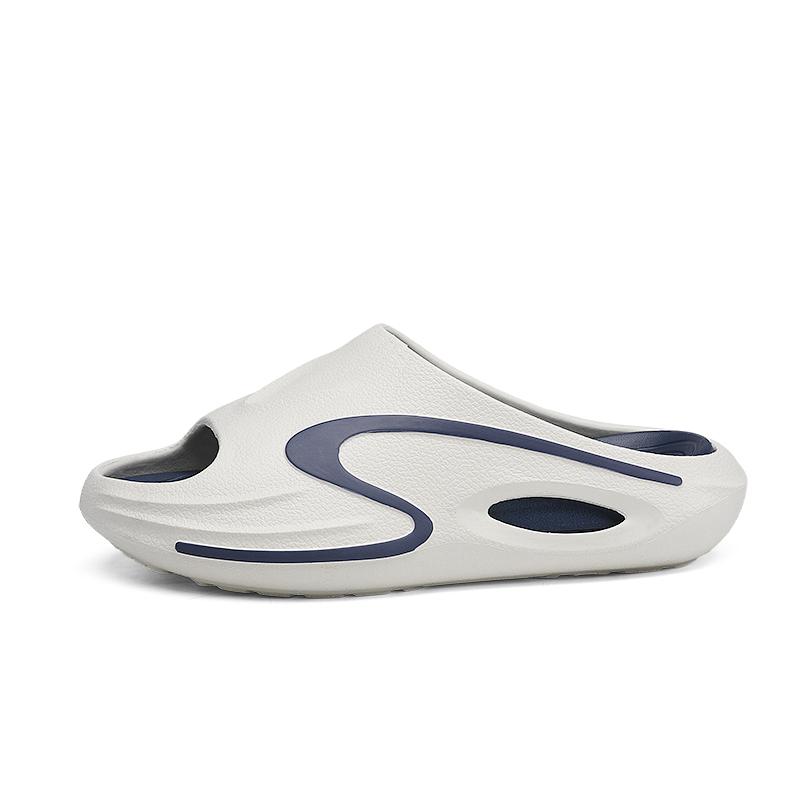 

Летние мужские шлепанцы из ЭВА на толстой подошве с надписью A Sense of Shit 45 белый/синий