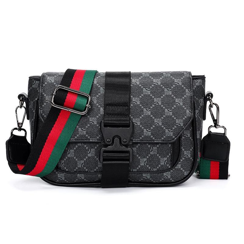 Trendy Unisex Saddle Bag Casual Flip Lock Shoulder Bag High Quality Sports Versatile Crossbody Bag Waterproof Storage Handbag