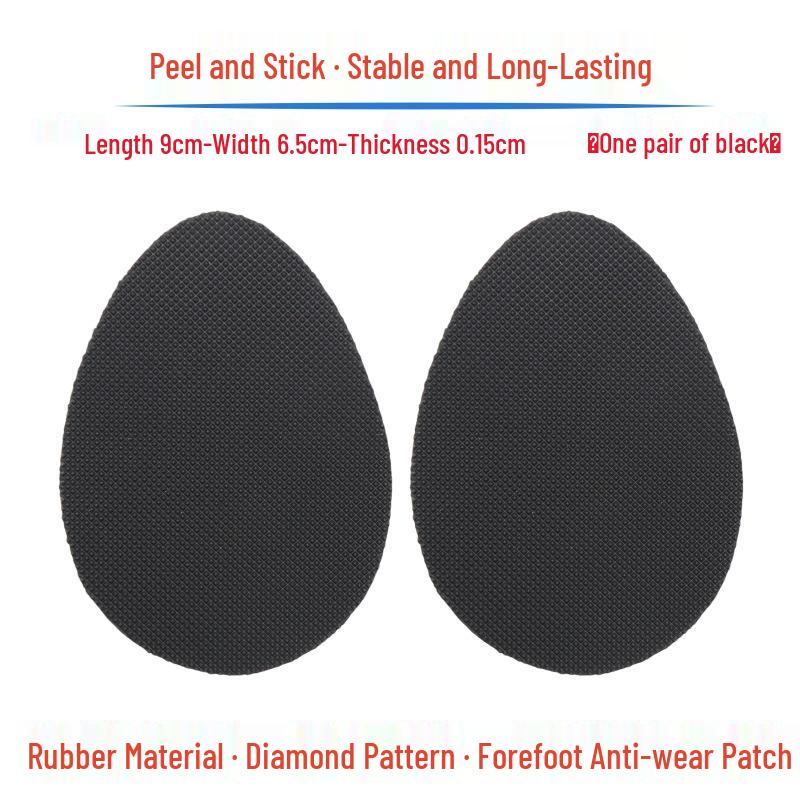 Silicone Non-slip High Heel Sole Protector: Anti-wear Forefoot Leather Film, Self-adhesive Rubber Sticker.