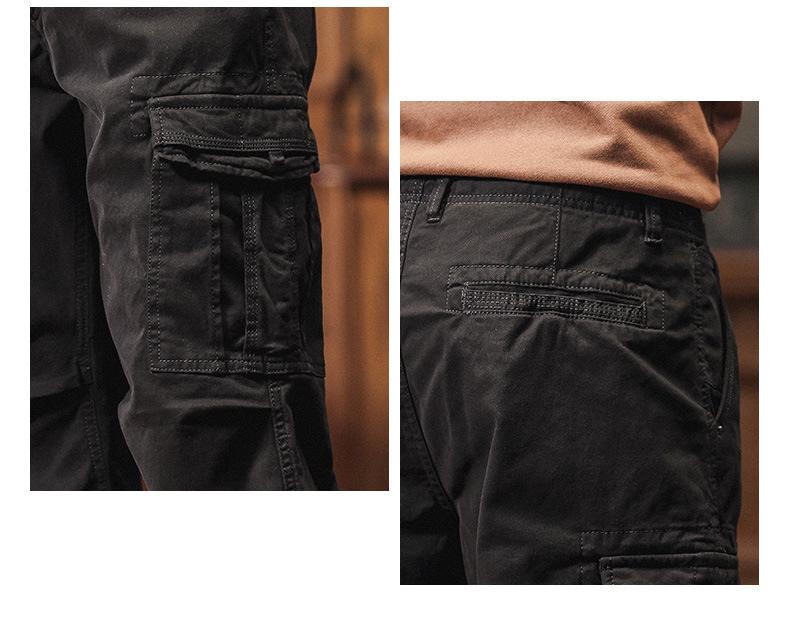 Pantaloni da lavoro rétro in cotone da uomo Autunno 2025 con tasche multiple - Gamba dritta - Abbigliamento casual da esterno