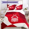 Set Lenzuola Stampato Nottingham Forest Football 3 Pezzi, Comodo Set Copripiumino per Camera da Letto Amico della Pelle