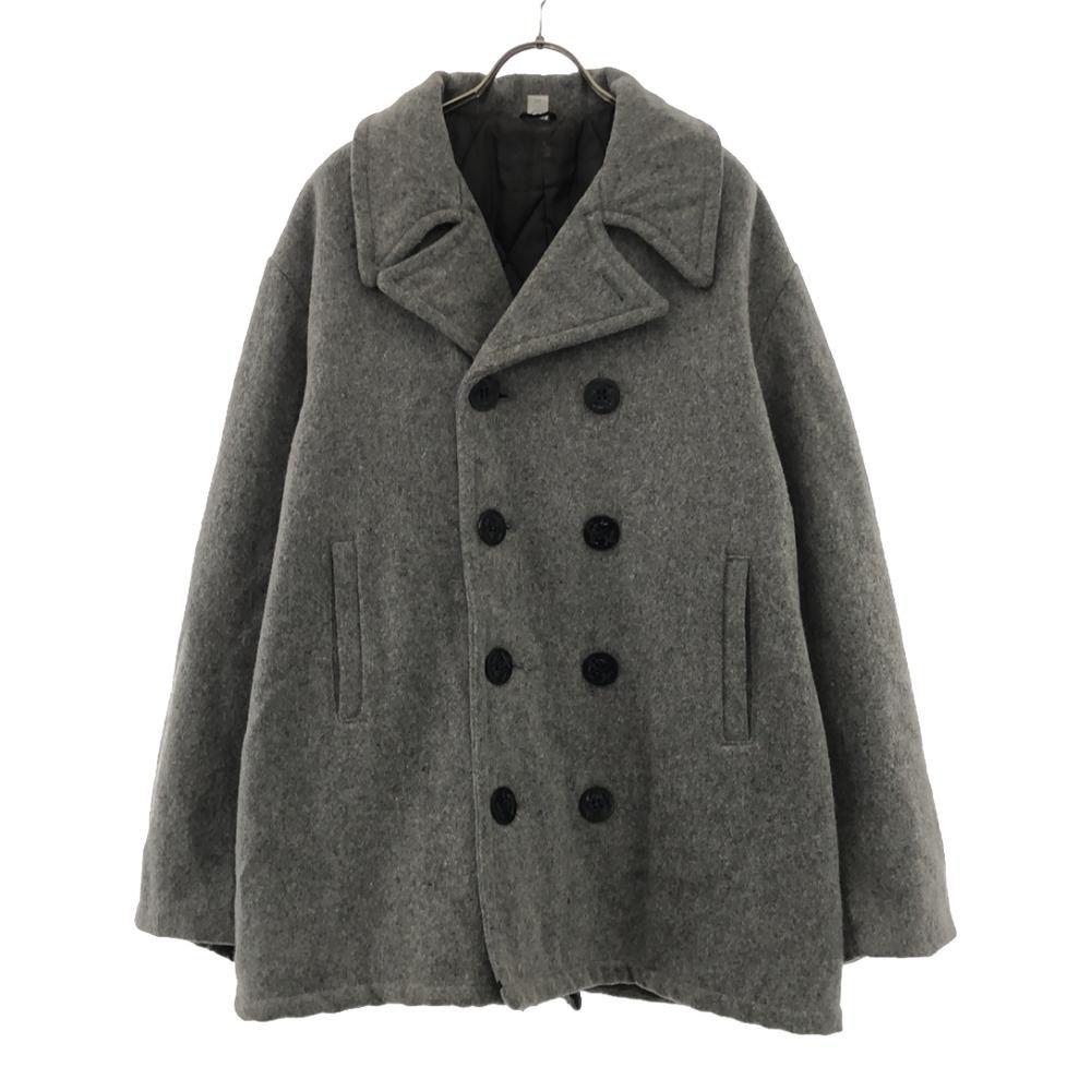 

VINTAGE 80s Made in USA pea coat L gray Lined Men s Used