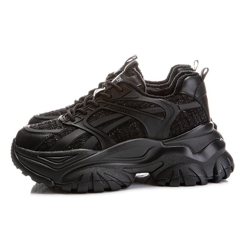 Leather Daddy Shoes 2025 Spring New Women's Thick-soled Velvet Single Shoes Casual Sports Versatile Flat-soled Women's Shoes Trend