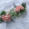 1PC Wedding Bracelet for Bridesmaid Rose Pearl Breast Flower Wrist Flower