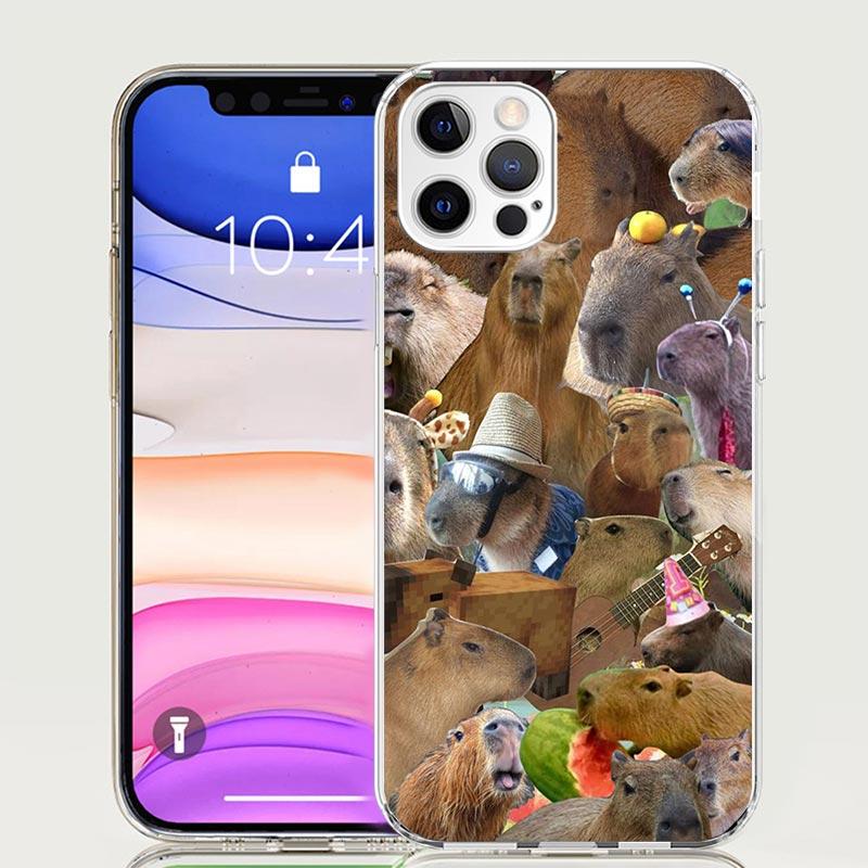 

Funny Capybara Phone Case for Apple iPhone 17 Air 16 15 Plus 14 + 13 Mini 12 11 Pro Max 7 8 SE 16Max Soft Shell Cover Coque 17 A iPhone 16E