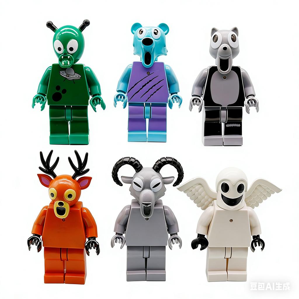 99 Nights in the Forest Toy Owl Goat Deer Monster Construction Brick Collection Model Assembly Construction Blocks Spooky Holiday Decoration Present