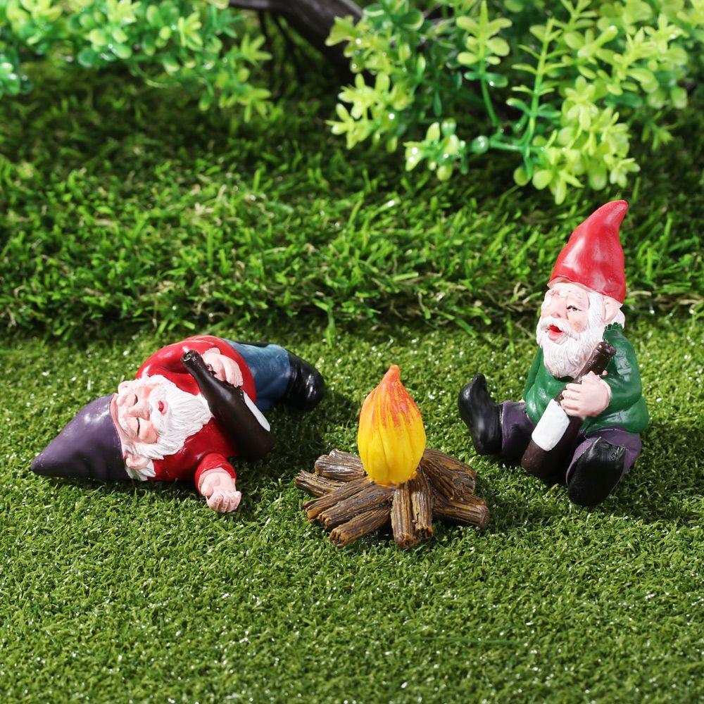 Mini Resin Moss Micro Landscape Decoration Outdoor Fairy Miniature Garden Dwarf Ornaments Handicraft Flower Pot Accessories Elf