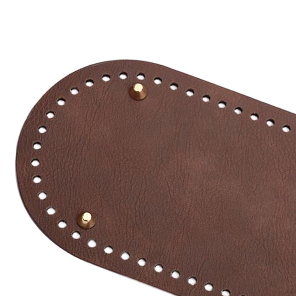 Bottom for Crochet, 1PC PU with Feet, Leather Holes Knitting Purse ,