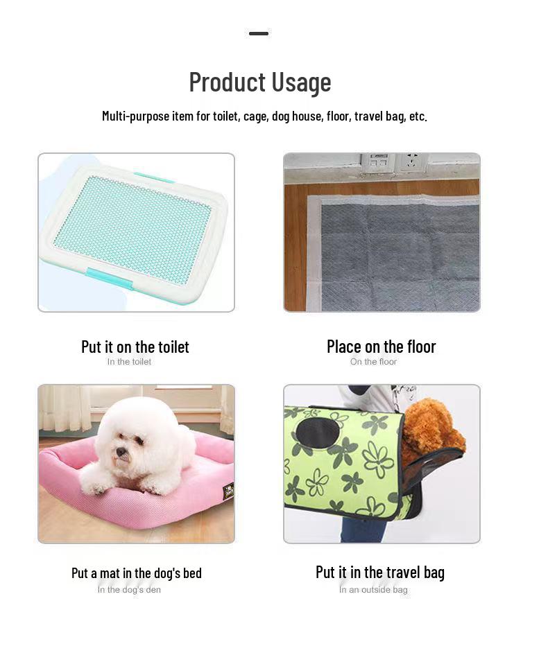 Bamboo Charcoal Dog Urine Pad: Deodorizing, Absorbent, Thickened, Disposable Pet Cleaning Mat.
