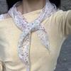 Breathable Floral Headscarf Cotton Triangular Headband Spring Silk Scarves  Clothing Accessories