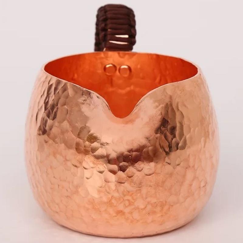 Vintage hrnek na kávu červený čistě měděný šálek, rukojeť s tkaným vzorem zesílený 350 ml hrnek na snídani, ručně vyráběný skleněný pohár na čaj nápojové nádobí nádobí na stůl