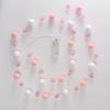 LED Pom Poms String Lights Battery Operated Fairy Light with 20 Faux Crystal Petals LEDs for Valentine's Day Wedding Party