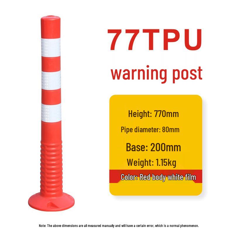 Reflective Elastic Traffic Bollard: PU Anti-Collision Post & Rubber Road Barrier