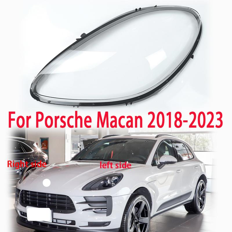 Fit For Porsche Macan 2018 Car Headlamp Cover Transparent Lampshade Front Headlight Lens Shell
