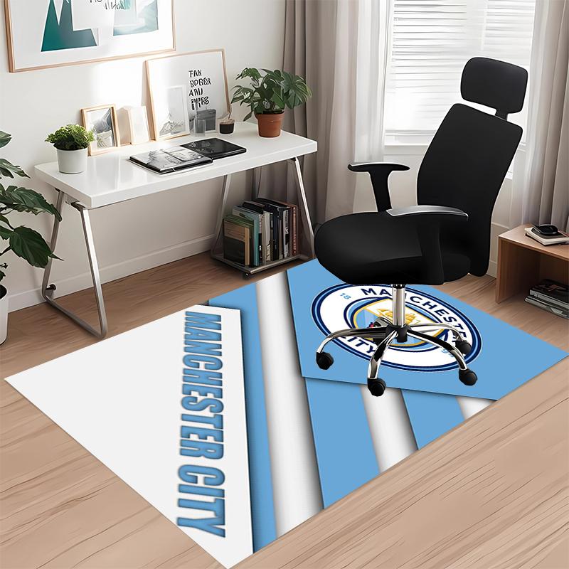 Manchester City Printed Carpet, for Office Chair Living Room Bedroom Kitchen Room Decor Gifts.