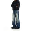 American High Street Vibe Wind Washed Worn Jeans Men and Women All-Matching Loose Casual Straight-Leg Micro Pull Loose Pants Tide