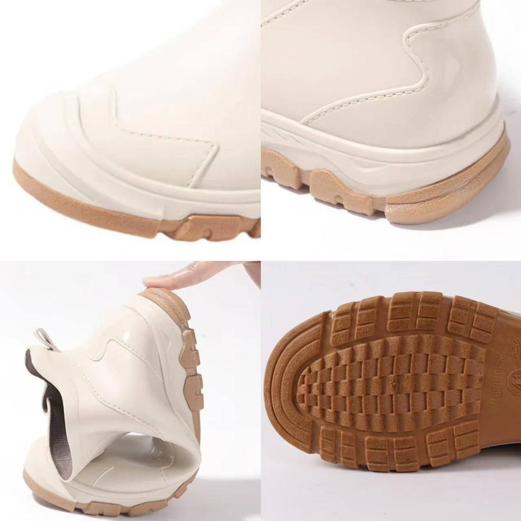 Fashion Work Lightweight Rubber Boot Men's Rain Boots Waterproof Boots Outdoor Non-slip Casual Ankle Boots Hiking Fishing Water Shoes