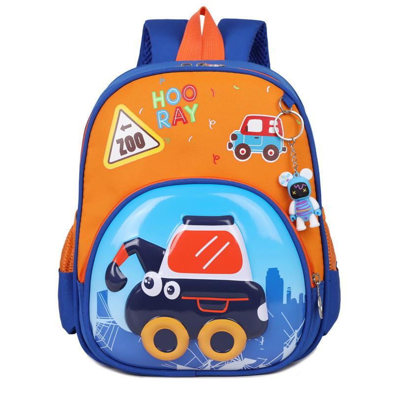 Cute Cartoon Kids Backpack For 3-5 Year Old Boys And Girls Oxford Cloth Breathable And Lightweight Modern And Trendy Style Animal Pattern
