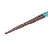 Silicone lacquered wooden chopsticks (natural wood), blue, 21cm