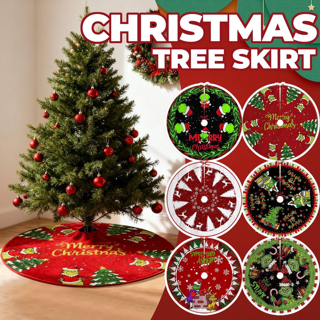 Christmas Tree Dress, Christmas Tree Bottom Decoration Dress, Snowflake Little Dwarf Short Plush Hotel Shopping Mall Tree Bottom Decoration Dress.