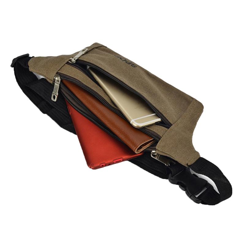 1 stk X lerret og løpepakke med stor kapasitet Camping Sport Vandring Zip Bag