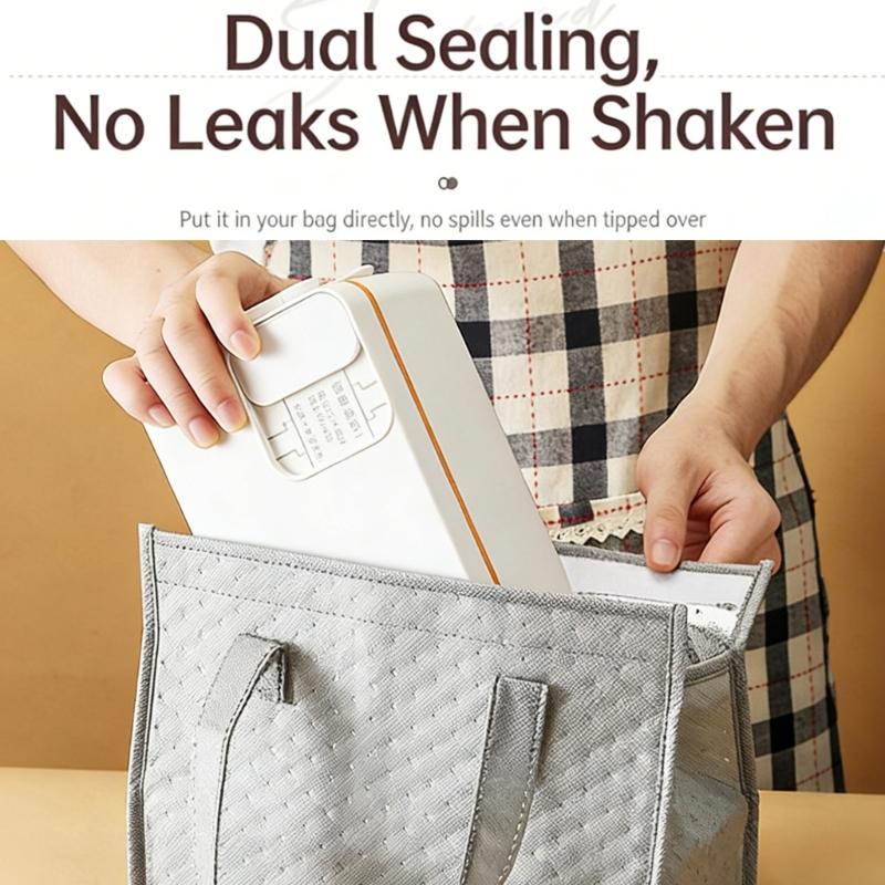 Portable Electric Lunch Box 1L Capacity Thermal Food Warmers Lunch Heating Box For Work School Camping And Home Use