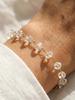 Irregular Transparent Crystal Bead Anklet, Stainless Steel Anklet, Waterproof Foot Jewelry for Women, Summer Beach Boho Jewelry
