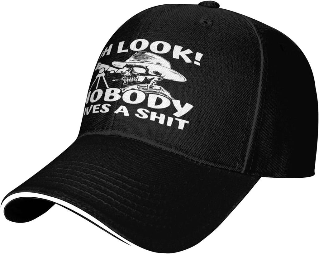 Oh Podívejte Se Nikdo Se Nestará Kostra Dalekohled Baseballová Čepice Vtipná Trucker Čepice pro Muže Ženy