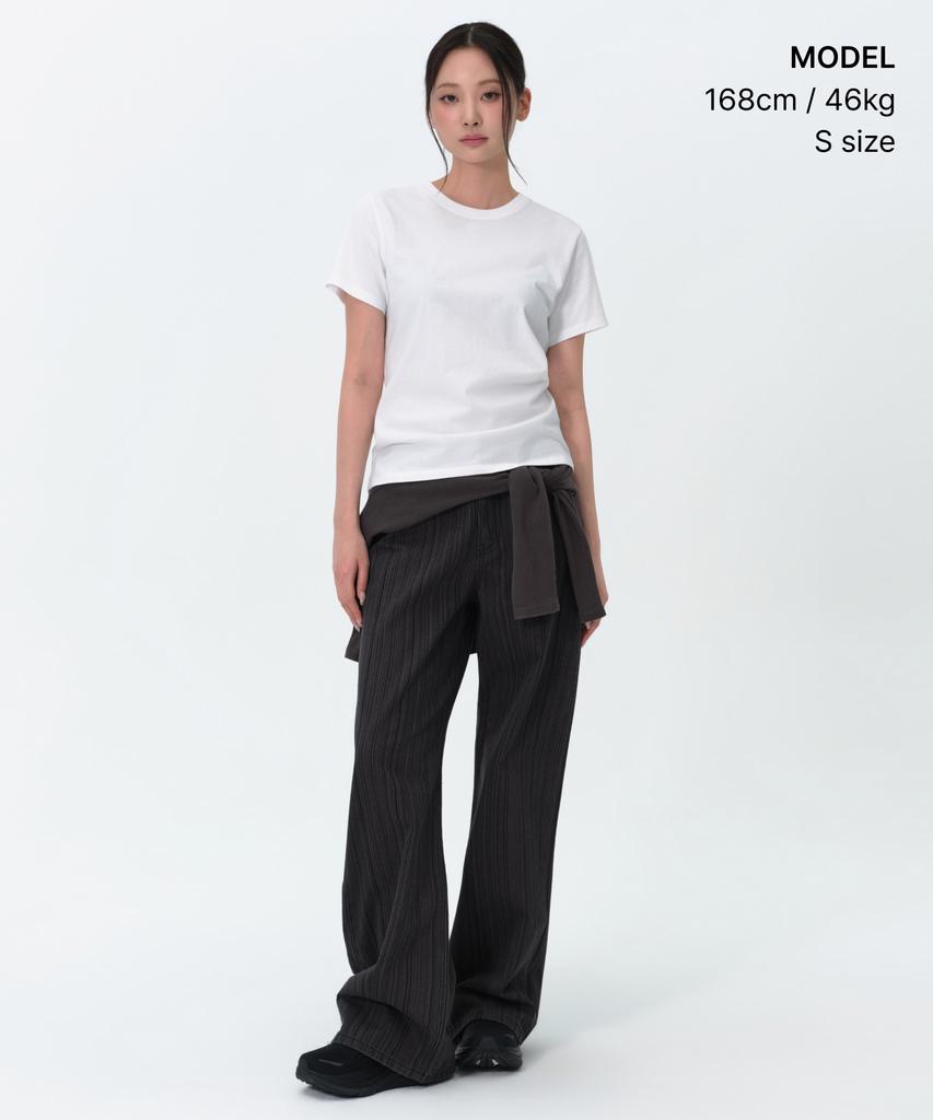 MUSINSA STANDARD WOMAN Women'S Plain Crew Neck T-Shirt [White]