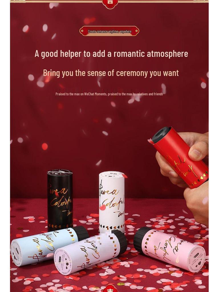 Mini Wedding Confetti Cannon for Petal Rain Bridal Photoshoots