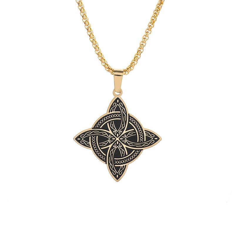 Stainless Steel 7 Archangel Seal Necklace Men's Solomon Kabbalah Seal Pendant Supernatural Protection Amulet Magical Jewelry