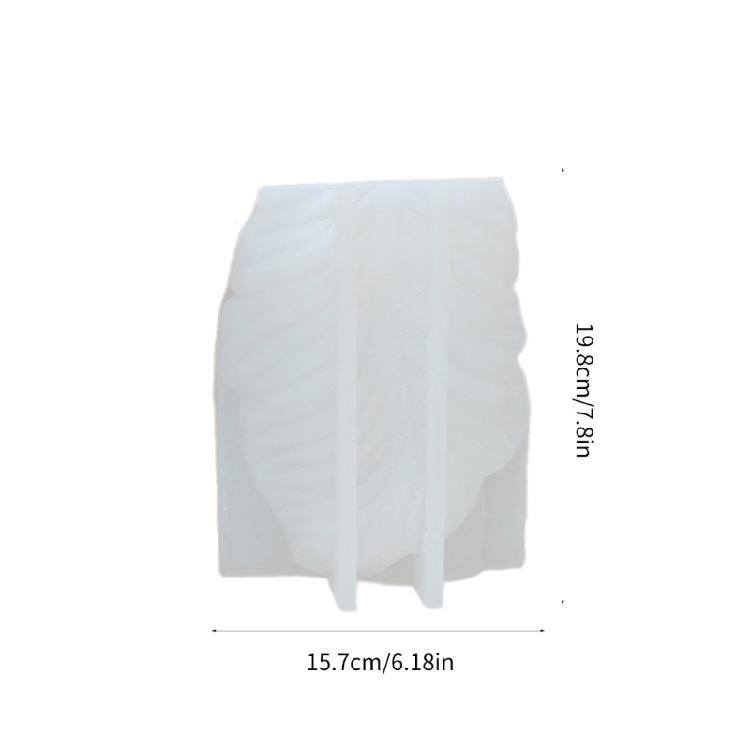 Realistic Leaf Pattern Flowerpot Molds Cements Mould Silicone Material for Vase