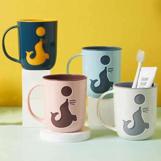 

Yousheng 450 мл чашка для зубной щетки с рисунком дельфина большой рот кофе чай мытье зубов чашки для пар кухонные принадлежности