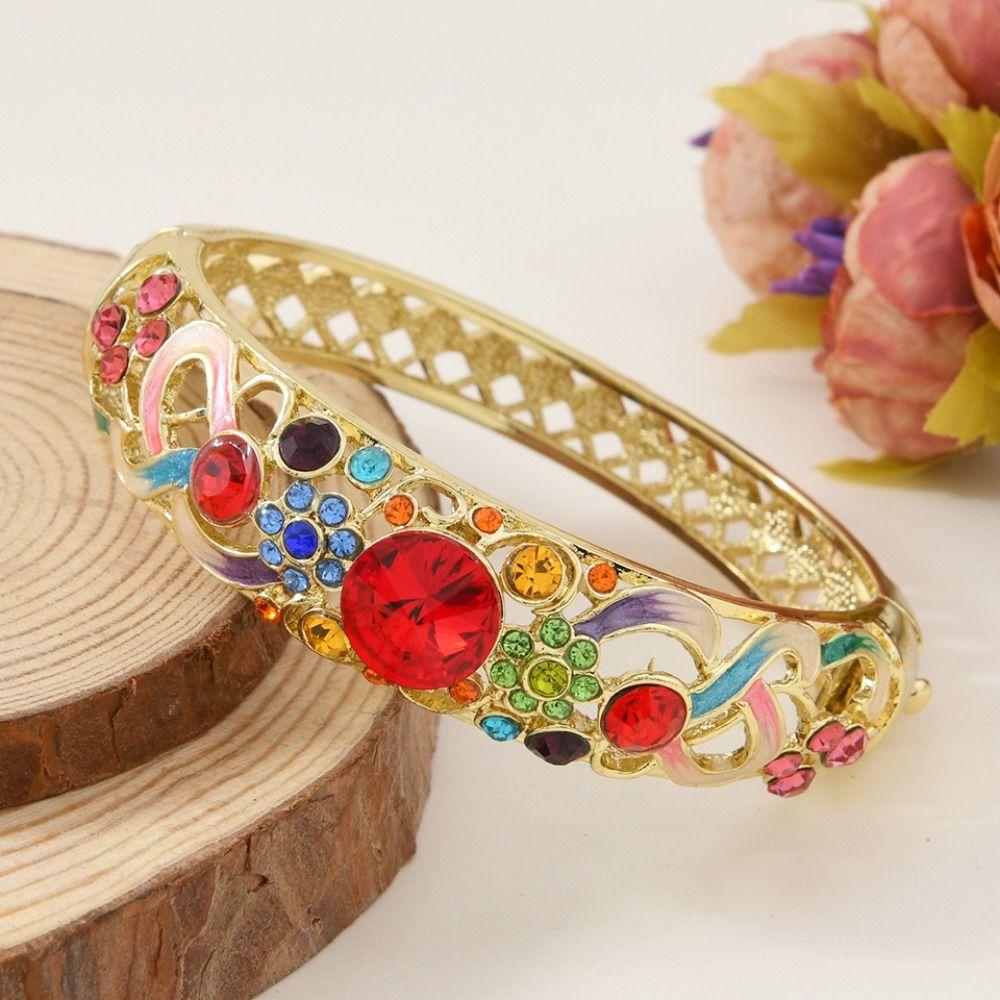 Enamel Beijing Cloisonne Bracelet Chinese Vintage Ethnic Bangles Women's Hand Bracelet  Gifts