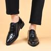 Fashion Classic Luxury Brand Men Leather Shoes Spring Trend Black Patent Leather Men's Dress Shoes Business Oxfords Casual Shoes Plus 48