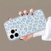 Blue Leopard Print TPU Phone Case Suitable for iPhone 17 16 15 14 13 12 11 Pro/Max/Plus Anti Drop and Shockproof Back Cover