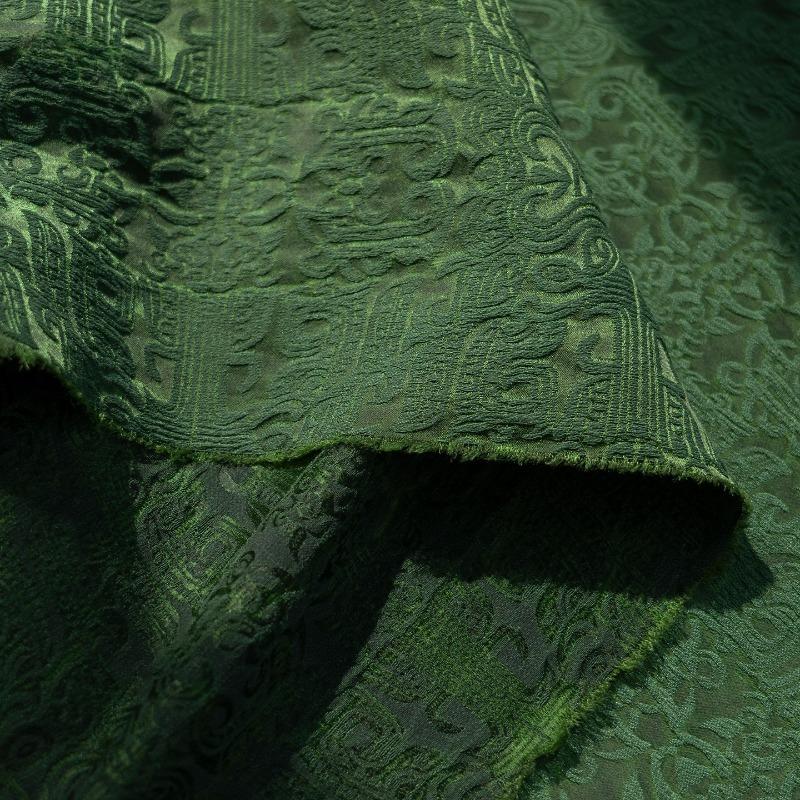Spring Autumn Jacquard National Style Fabric, Jacquard Oil Silk New Chinese Style Top, Vest Wide Leg Pants Clothing Fabric