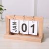 Wooden Vintage Home Calendar Cafe Desktop Decorative Rustic Ornaments Diy Flip Planner Table Perpetual Calendar Office Supplies