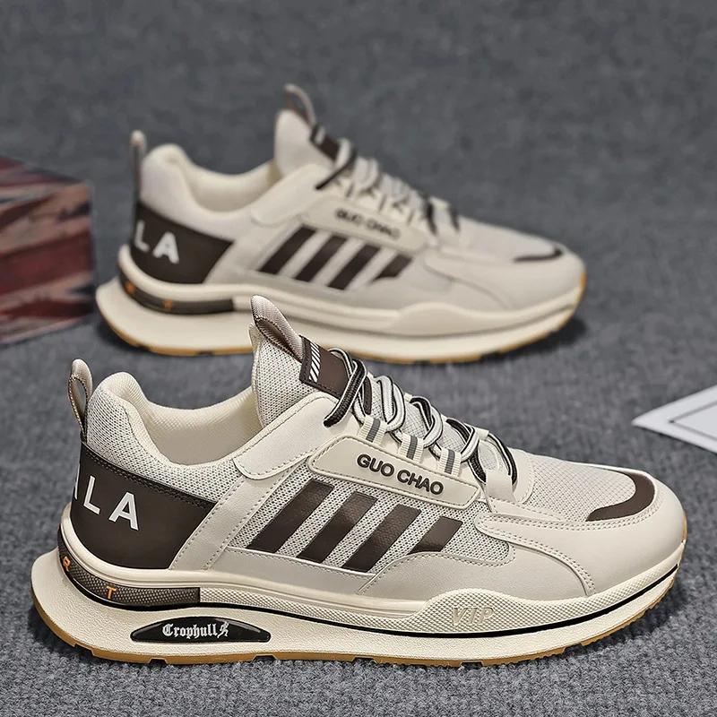 Men Autumn Fashion Casual Sneakers Platform Comfortable Running Shoes Luxury Designer Mesh LaceUp Vulcanize Shoe Tenis Masculino