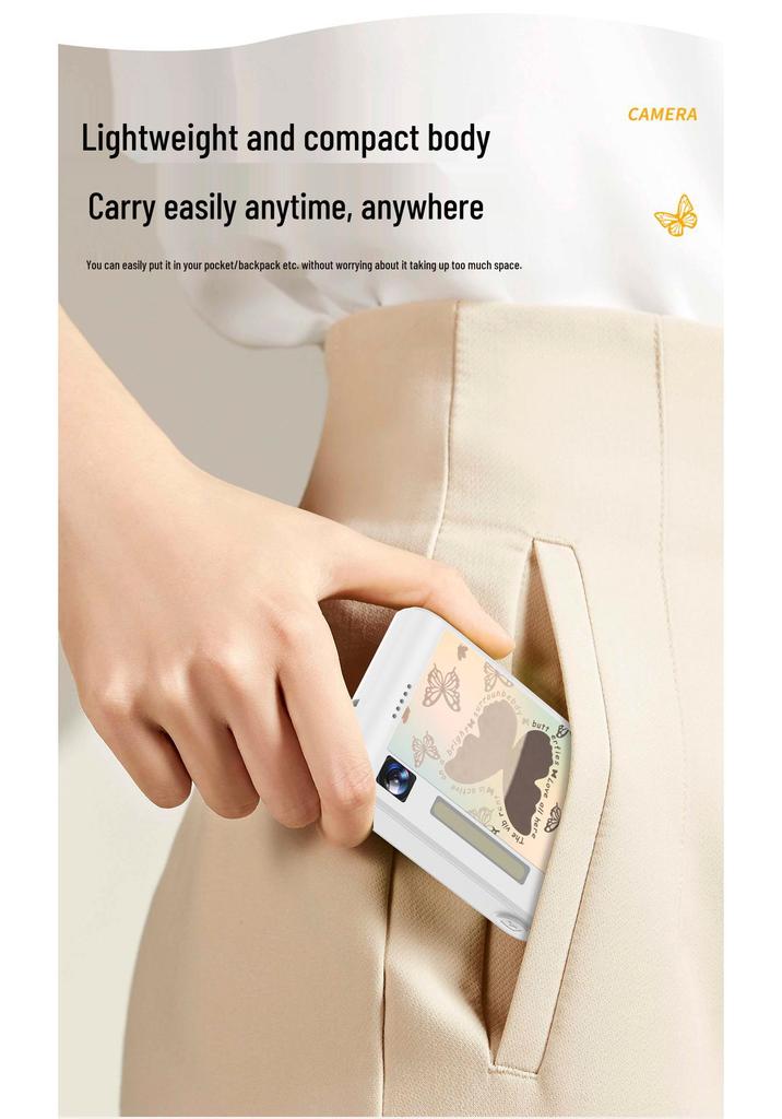 Butterfly Portable Mini HD Camera for Entry-Level Students and Kids